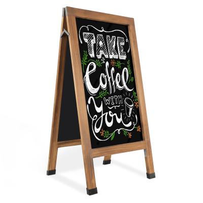 China Support Chalk Writing Magnetic Chalk Board Framed Sandwich Board Advertising Board Blackboard Sidewalk Sign Board for sale