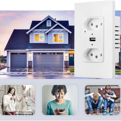 China Wifi Wall Socket For Brazil Tuya Wifi Wall Socket With Smartlife APP For Smart Control for sale