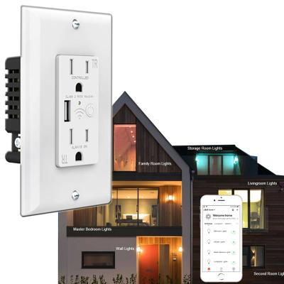 China Easy Installation Keygma Smart Plug and Switch Wall Outlet with Wifi and USB for sale