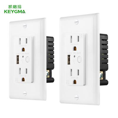 China Easy Installation Us Tuya Alexa Smart Plug Wifi Smart Wall Socket for sale