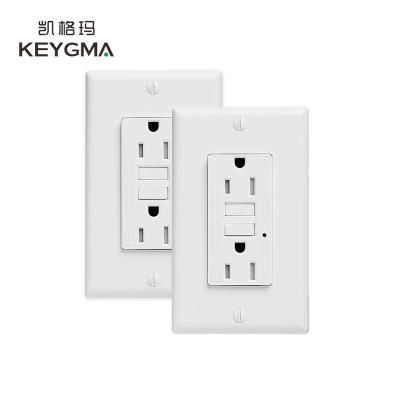 China Slim Design With Keygma Gfci Outlet Wall Plate Smaller Size Usb USA Receptacle With Nightlight for sale