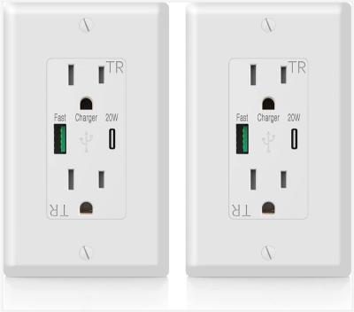 China Residential / General-Purpose Factory Sale PD20W QC3.0 Wall Socket USB Type C Type A Charger for sale