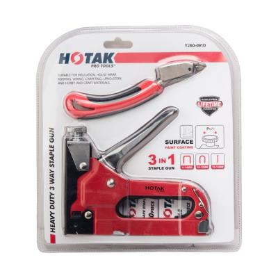 China Heavy Duty Carbon Steel 3 Way Staple Gun With Heavy Duty Staple Remover for sale