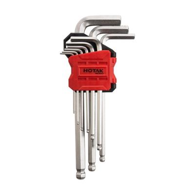 China High Grade 9 Pcs Chrome-vanadium Steel T-Handle Chrome-vanadium Steel Hex Key Set for sale