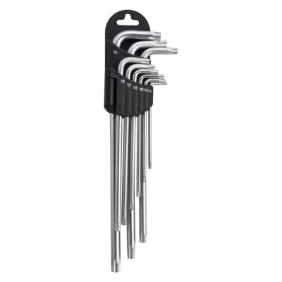 China Allen Wrench 9 Pcs Chrome Steel Finish Socket Torx Head Set for sale