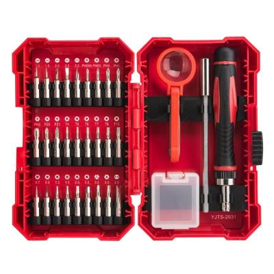 China 31 PCs Chrome-vanadium Steel Precision Ratchet Screwdriver Set Tool Kit with Ratchet Wheel Screwdriver for sale