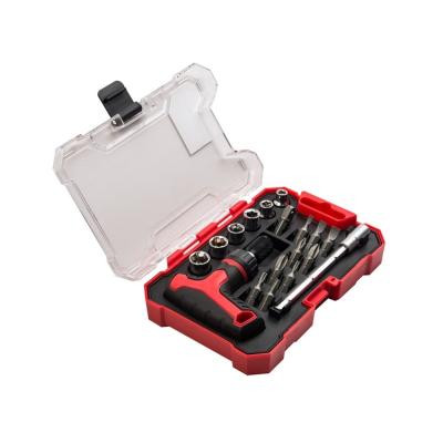 China Chrome-Vanadium Supply 18 Pcs Steel T-Handle Repair Tool Kit Single Ratchet Screwdriver Set for sale