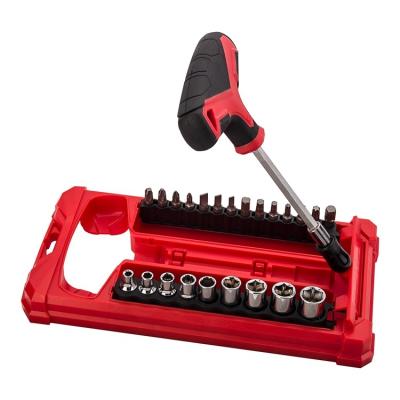 China Chrome Vanadium 24 Pcs T-Handle Driver And Socket Impact Steel Drivers Ready Set for sale