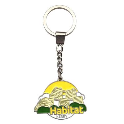 China Wholesale Custom Round Shaped Metal Souvenir Enamel Souvenir Metal Key Chain China Supplier Shape Key Chain for sale