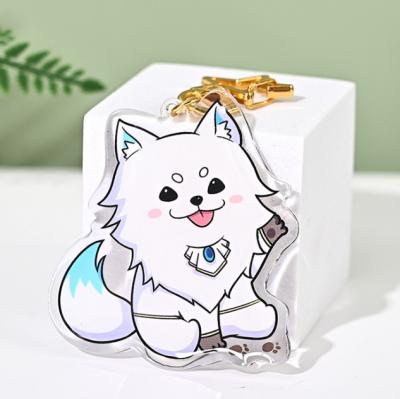 China Plastic Key Chain Custom Clear Acrylic Custom Printed Anime Cheap Engraved Acrylic Charm Key Chain for sale