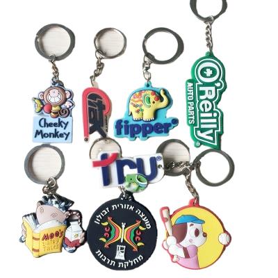 China Rubber Free Sample MOQ No Personalized Custom 3D/2D Soft PVC Rubber Key Chain For Promotion Gifts, All Type Of Silicone Key Chains for sale