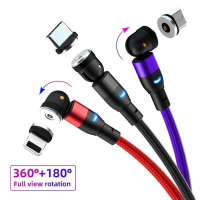 China Multi-Function Magnetic USB Charging Cable 3-in-1 Fast Charging Cable 540 Degree New For IOS/Micro Loud/Type-C for sale