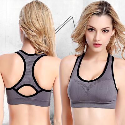 China Breathable Hollow Out Seamless Plus Size High Strength Shockproof Bra Yoga Running Fitness Vest Sports Bras for sale