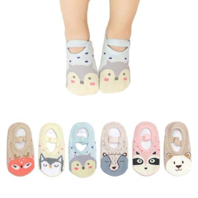 China Wholesale QUICK DRY High Quality Cartoon Cotton Baby Animal Warm Non-slip Socks Girl for sale