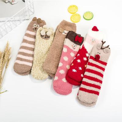 China High Performance Antibacterial Slipper Knocks Plush House Knocks Christmas Fuzzy Socks for sale