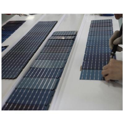 China 22.2%~23.% High Efficiency 9BB Solar Cell Solar Cell 166*166 Sizes 1/2 Half Cut 166 Mono Solar Cell for sale