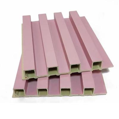 China Modern Plastic Composite Fluted WPC Wall Panel 160*25 Materials Grill Wall Cladding WPC Sheer Panels for sale