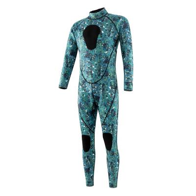 China 3mm spearfishing neoprene fabric triathlon men antibacterial camouflage wetsuit for spearfishing for sale