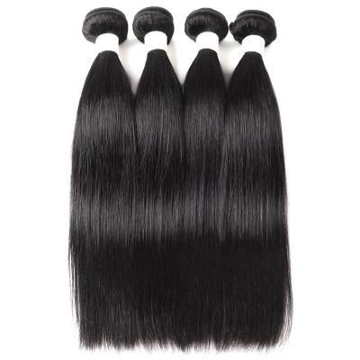 China 100% Virgin hair bundles European and American high quality natural black straight wave fashion real hair braid wig for sale