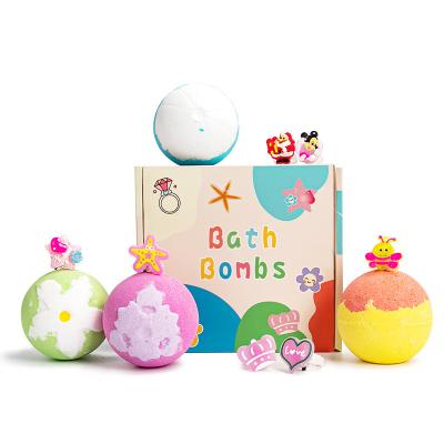 China Be in Common Use Children's Explosion Bath Salt Ball Cartoon Shower Bubble Ball Plus Toy Bath Salt Baby Bubble Bath for sale