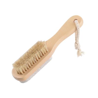 China Long Handle Hog Sideburns Massage Brush Pumice Brush Scrubbing Pumice Baseboard Log Care Bath Brush for sale