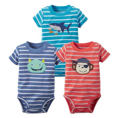 China Wholesale Cotton Baby Underwear Suit Cotton Baby Clothes Newborn Organic Cotton Rompers Plain Overalls for sale