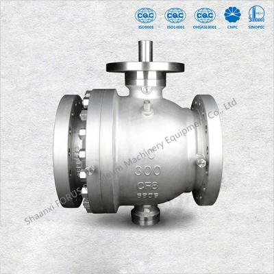 China Cast Steel Trunnion Metal Seated Ball Valve Design Self Cavity Pressure Relief à venda