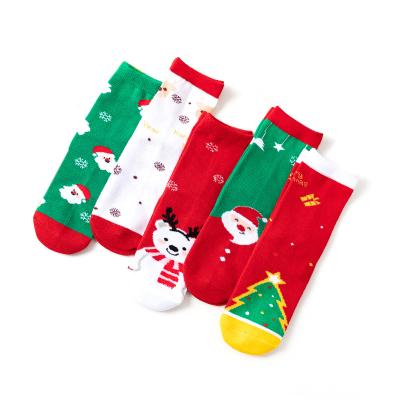 China Antibacterial Children's Christmas Socks Autumn And Winter New Cartoon Baby Cotton Socks Children Tube Socks Wholesale for sale