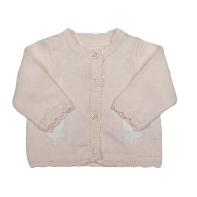 China Organic cotton aglan 100% baby anti-shrink toddler long sleeves knit flower embroidery cardigan sweater for sale