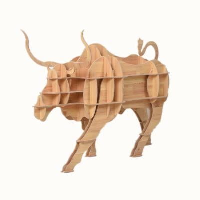 China Modern Picture Display Rack At The Entrance Grill Restaurant Store Decoration Window Props Show Ware Bullfighting Shelf for sale