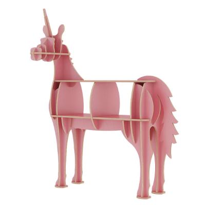 China DIY Liberty Assembly Unicorn Shelf Window Shelf Clothing Store Display Rack Nordic Creative Animal Modeling Ornaments for sale