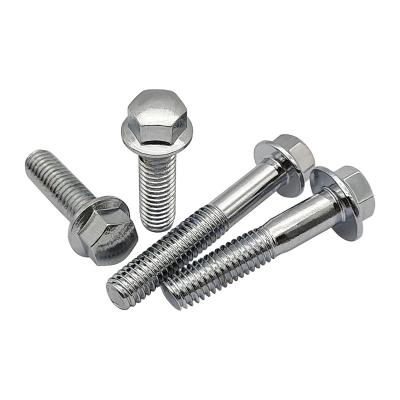 China Hex flange bolt used for Motorcycle engine screw polishing head side cover cylinder head bolt electrogalvanized chrome plated à venda