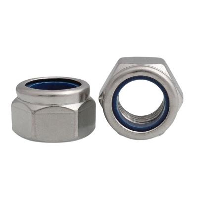 China Hardware Fasteners Carbon Steel Zinc Galvanized Nylon Insert Lock Hex Nylock Nut Nuts Din982 985 à venda