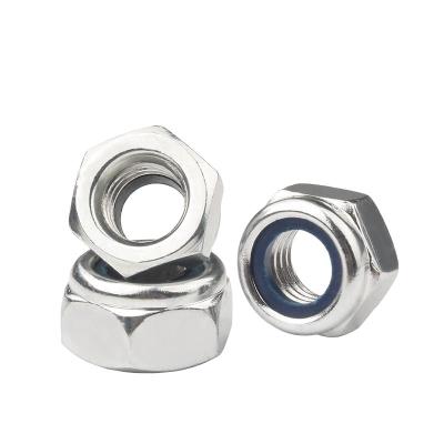 China Din 985 Carbon Steel Brass Hex Nut Nylon Insert Lock Nut ISO 7040 for sale