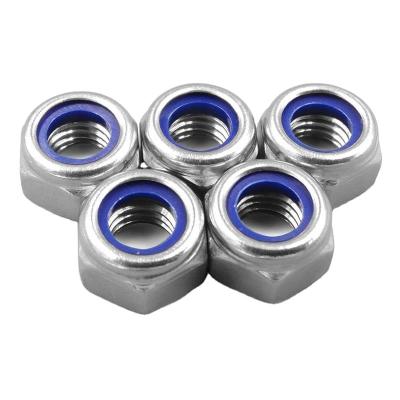 Chine Hardware fasteners metal stainless steel m6 m8 m10 nylock nylon nyloc insert lock nut nuts DIN985 m4 à vendre