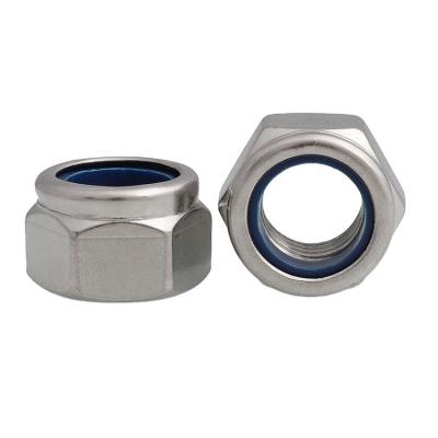 China Manufacturing Din 985 Metal Stainless Steel Seif Locking Hexagon lnsert Nylon Fingerboard Lock Nylock Nuts à venda