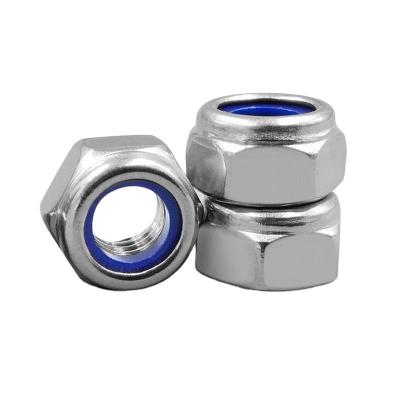 中国 Nuts Nylock Nut China Metric 3/8 1/4-20 M3 M4 M8 M10 M12 M16 Thread Hexagon Head Nuts White Plastic Nylock Slotted Lock Din985 販売のため