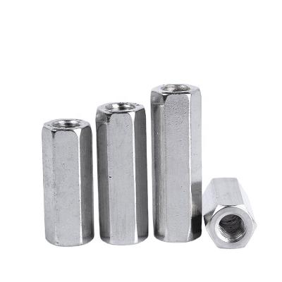 China 304 stainless steel hexagon long nut M6 coupling M8 connecting nut M3 M4 M5 M6 M8 M10 M12 M14 M16 M18 M20 M22 M24 à venda