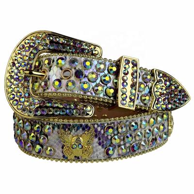 China 2021 Trend Designer Cowhide Belts Multicolor Cheap Toddler Kids Belts Crystal Studded Belt With Western Conchos Cowgirl Factory Custom for sale