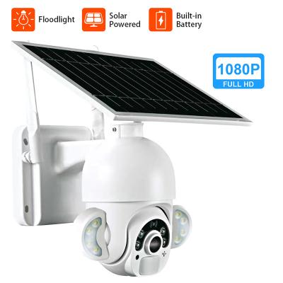 China Tuya NIGHT VISION wifi 4G WiFi HD 1080P PIR Ai detection wireless human security camera Tuya NIGHT VISION ptz spotlight solar smart dome camera for sale