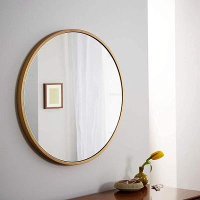 China Modern 50cm Home Decor Metal Aluminum Round Mirror Wall or Metal Aluminum /black Gold for sale