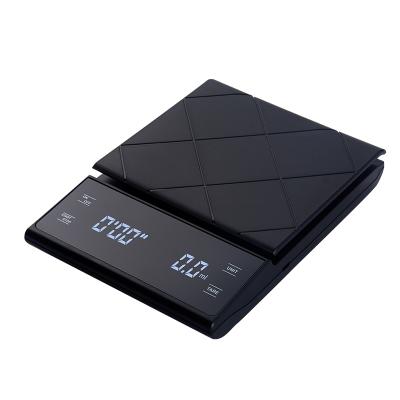 China WITH LID 2Kg Coffee Scale Timer Battery Digital Timer Led Coffee Scale Kitchen Scale for sale