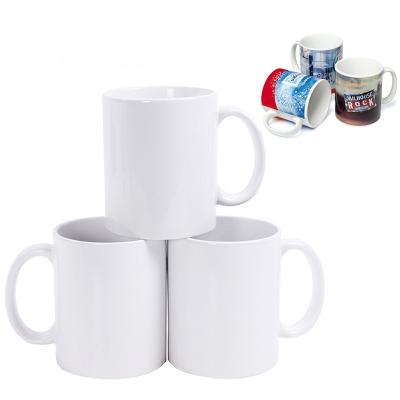 China Wholesale Disposable Custom White Sublimation Porcelain Mug Ceramic Mug for DIY Printing Mug Suppliers for sale