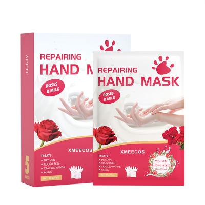 China Wholesale Anti Aging Private Label Hand Moisturizing Mask Rose Moisturizing Gloves Natural Therapy Gloves for sale