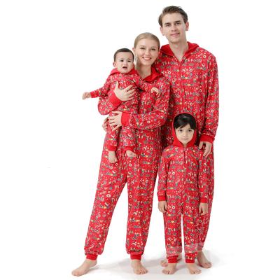 China Adult Red Christmas Pajamas Boys Christmas Pajamas NewfamilyChristmas QUICK DRY Warm Overalls Pajamas for sale