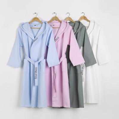 China Brand Luxury QUICK DRY Winter Autumn Pajamas Set Comfortable Long Robes Waffle Robe Skin-friendly 100% Cotton for sale