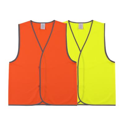 China Hi Vis Fluorescent Orange Polyester Fabric Waterproof Eco-friendly Fabric For Safety Vest for sale