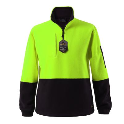 China INSTANT LED High Visibility Safety Sweatshirt Fleece 1/4 Zip Pullover LED Jackets With Bottom Navy For Men for sale