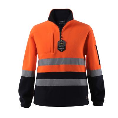 China Wholesale Men's Fleece Sweater Plus Size Safety Jacket Reflective Apparel for sale