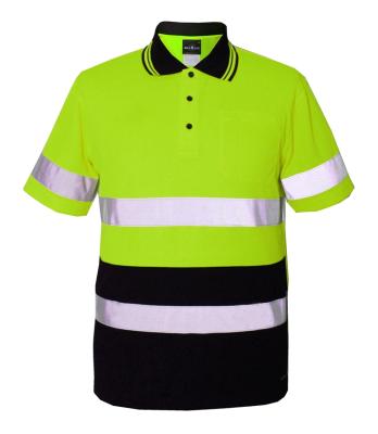 China Custom Vis Force INSTANT Short Sleeve Polo Shirt LED Safety Reflective T-Shirts Hi for sale